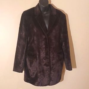 Vintage,Stunning! Barbara Bui, deep chocolate brown,velvet blazer/ coat. Sz.42